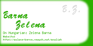 barna zelena business card